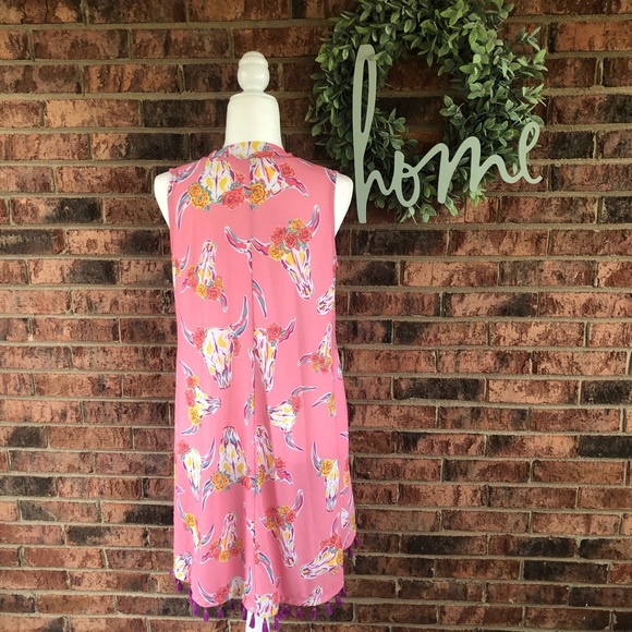 { SIMPLY SOUTHERN } NWOT Cow Skull Keyhole Dress - Picture 5 of 8